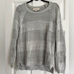 Pink Rose grey sweater. Size XL.